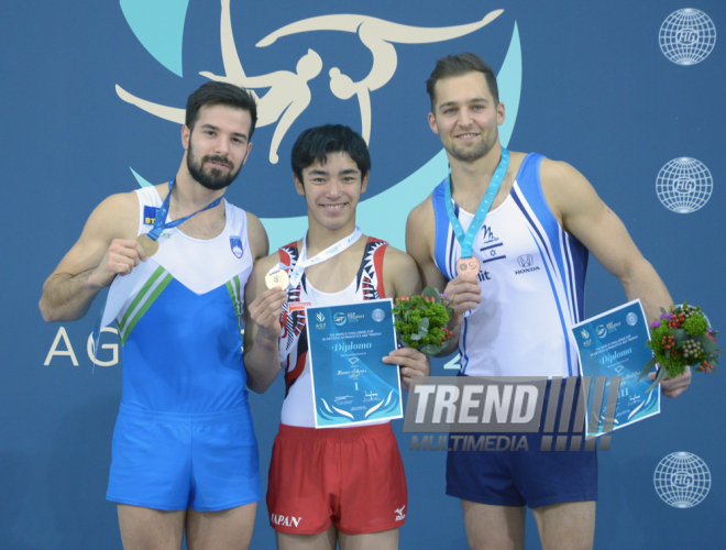 Bakıda idman gimnastikası üzrə Dünya Kubokunda ilk qaliblərin mükafatlandırma mərasimi keçirilib. Azərbaycan, 21 fevral, 2016